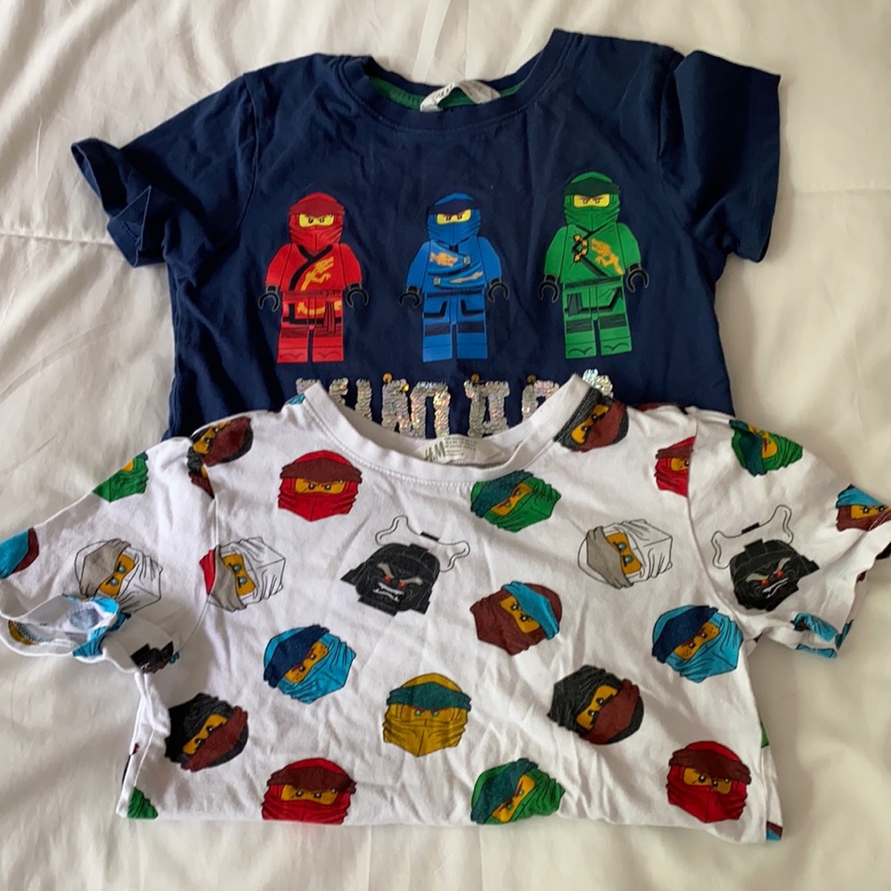 Lego ninjago tshirt bundle boys H&M size 6/8